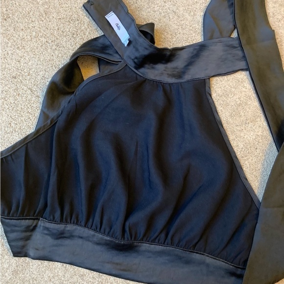 Adika Satin Ruched Cut out Sleeve Blouse Size XS - Picture 3 of 5